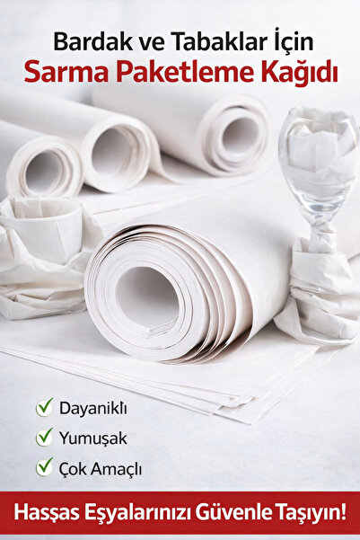 Orbak Kağıtçılık 40x60 Tabak - Bardak Sarma Taşıma Taşınma Paketleme Kağıdı 5...