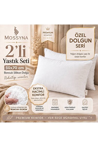 Mossyna 2 bucăți 900gr microfibră umplută cu silicon, confortabilă, tip hotel...