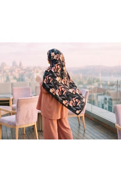 tuaipek Organic Viscose Silk İnci̇ra Shal - Floral Patterned