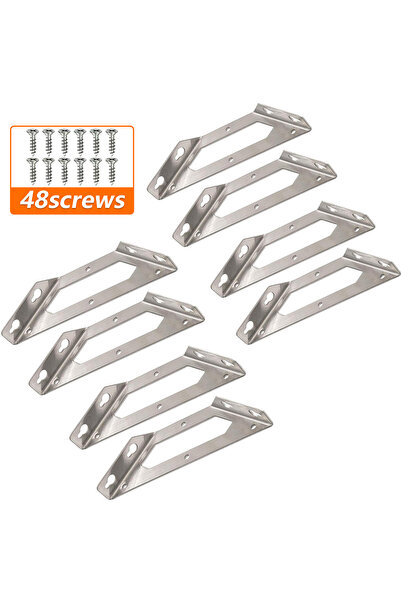 Choice1 8pcs-48screws 2/4/8 High-Quality Fixed Bracket Frame Shelf Furniture ...