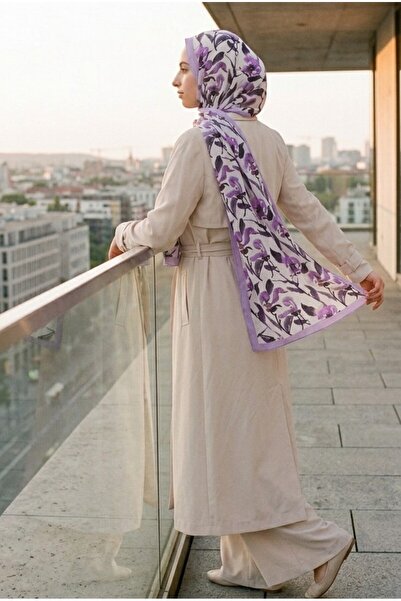 tuaipek Organic Viscose Silk İnci̇ra Shal - Floral Patterned