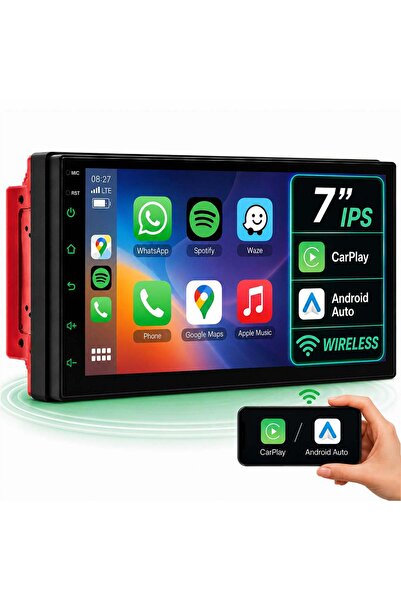 Timebox Navigație auto, CarPlay/Android Auto, HD de 7", wireless, USB, AUX, s...