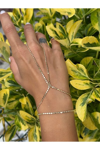Tuysa Jewelry Marea Gold Renk Pullu Zincir Şahmeran Bileklik