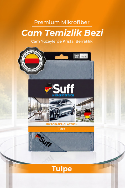 Suff Tulpe Cam Mikrofiber Bez Profesyonel Ön Cam Temizlik Bezi 70x50 cm Soğuk...