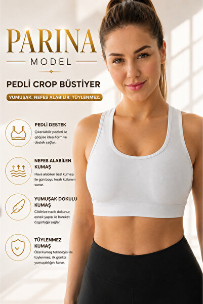 MİSTİRİK Σουτιέν Parina Model Flat Sports Bra Basic με χοντρά λουράκια και επ...
