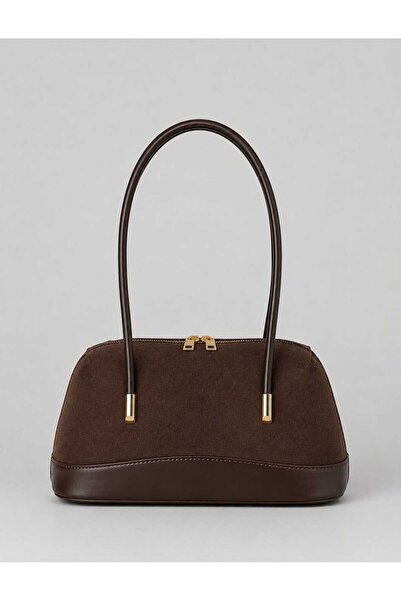 GlowSa Women's Suede Double Zipper Hand and Shoulder Bag