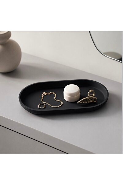 Vivarel Vera Oval Banyo Tepsisi - Siyah