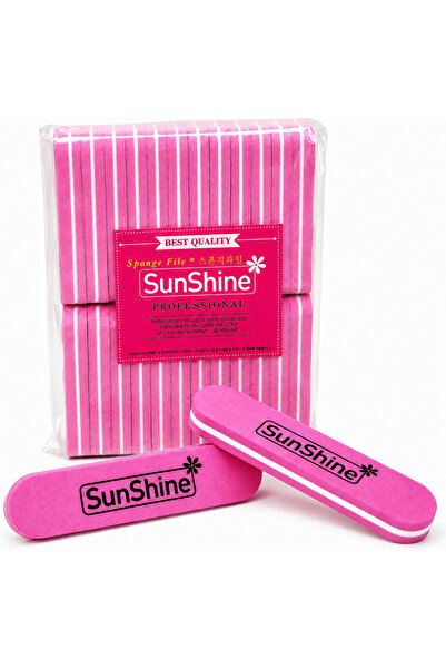 Generic Sunshine Professional Pink Nail Buffer Block, Double-Sided Mini Spong...