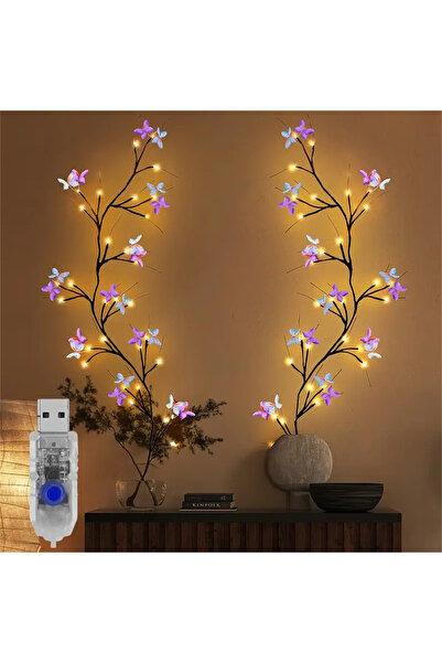 Choice 30 LED RGB 1pc Willow Vine Light With Butterfly Tree Branch Light 8 Mo...
