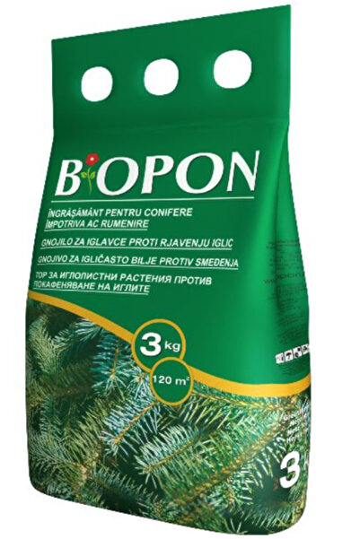 bros Îngrășământ BIOPON pentru conifere anti-îngălbenire a acelor 3 kg*