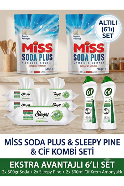 Miss Soda Plus+Sleepy Pine+Cif Krem Amonyaklı