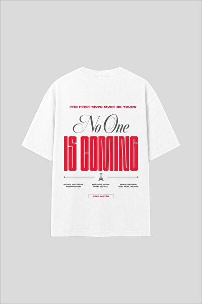 No One Is Beyaz Oversize T-Shirt