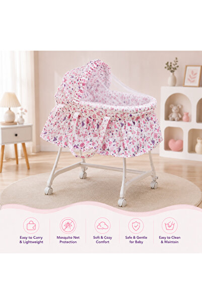 Al Fajr Babys سرير أطفال مع مظلة |   منتجات أطفال يدوية الصنع عالية الجودة (ب...