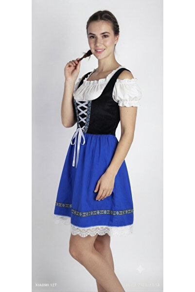 tasarım rengarenk kostüm Bavarian Costume German Beer Girl Outfit
