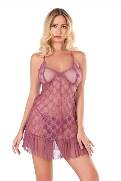 SS HOME CONCEPT Dusty Rose Short Tulle Nightgown