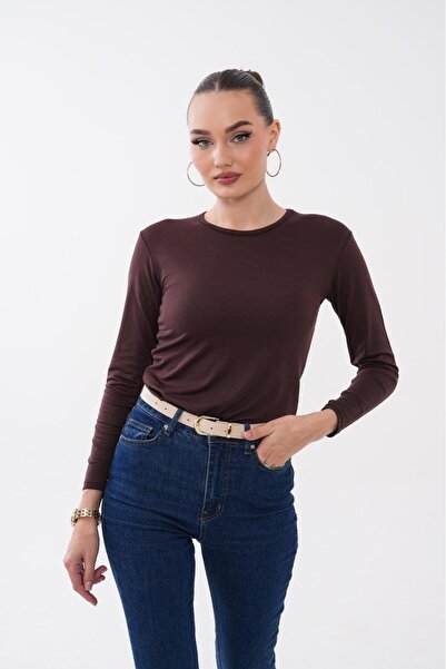 bykombincim Bisiklet Yaka KAHVE RENK uzun kollu body %100 VİSKON Kendi Tarzın...