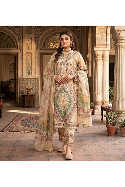 Bazm-A Fashion Atelier Affordable Yellow Kurti/Pajama Set