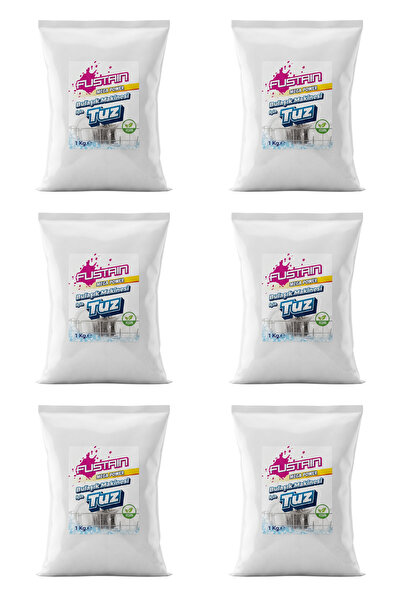 FUSTAIN Bulaşık Makinesi Tuzu 6 X 1 Kg – Kireç ve Su Lekelerine Karşı Etkili,...