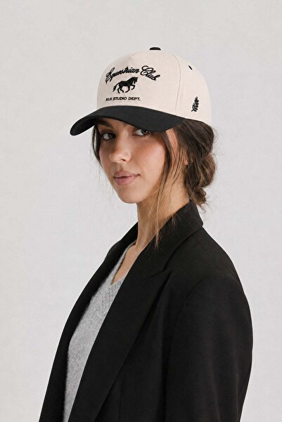Külah Klh Studio Dept. Equestrian Club Contrast Visor Hat |   Unisex - Adjust...