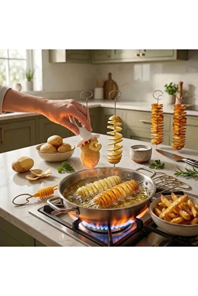 HOMENIVA Patates Dilimleyici - Patates Cips Yapma Aracı