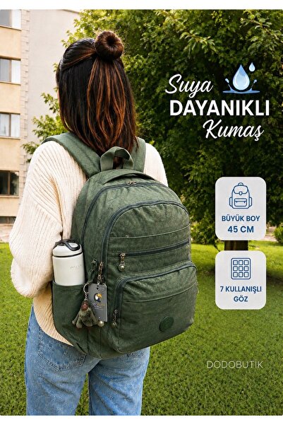 DodoButik Water Resistant Large Size Green Backpack