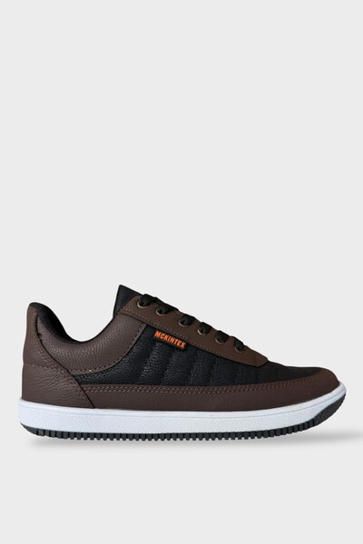 Jagulep Men's Orthopedic Skin Comfortable Sports Shoes Brown