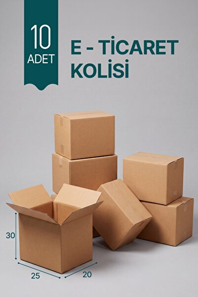 kartonya 10 Adet 30x25x20 cm BC Dalga E-Ticaret ve Taşıma Kolisi
