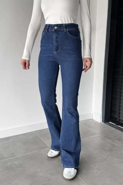 TOZLU Women's High Waist Spanish Flare Jeans