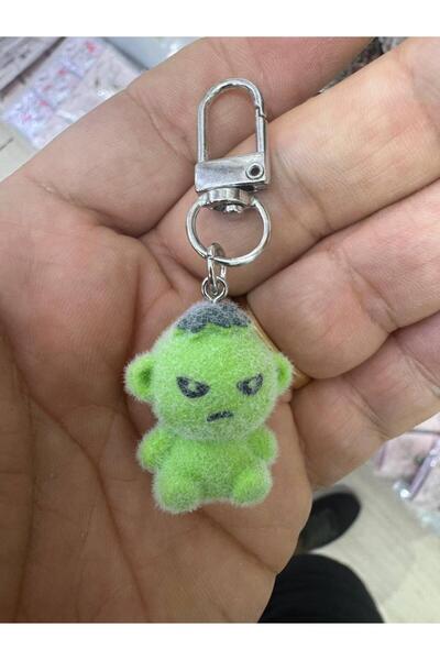 HER ŞEY NOTA www.herseynota.com Green Cute Monster Figured Plush Charm Keycha...