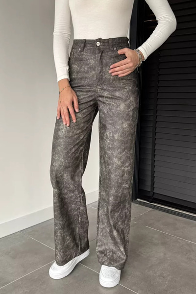 TOZLU Women's Slim Fit Faux Leather Pants