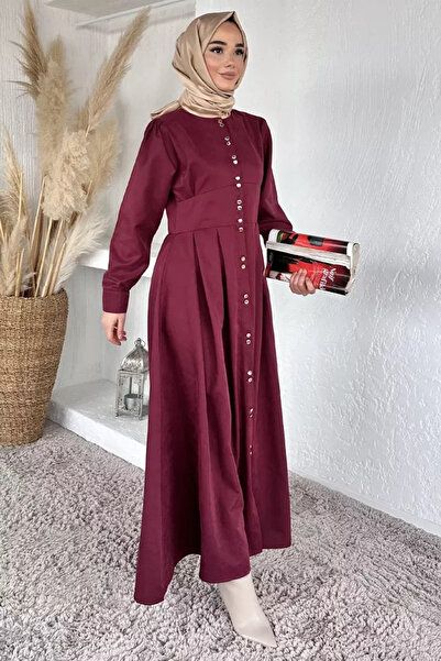 TOZLU Gülseli Front Buttoned Hijab Dress