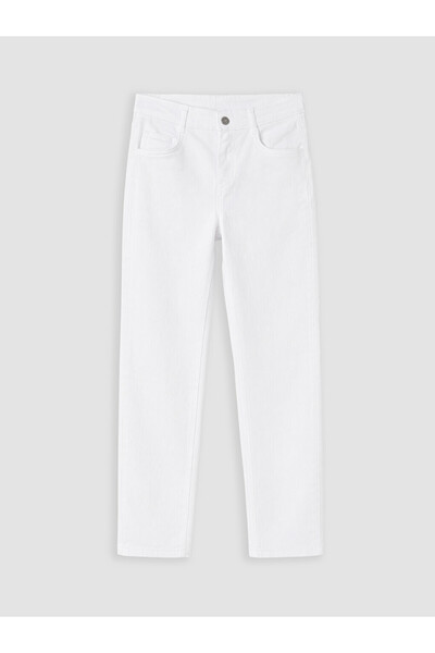 LC Waikiki Lcw Kids White Regular Fit Boys Gabardine Trousers