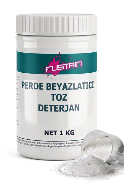 FUSTAIN Beyaz Perde Toz Deterjanı 1 KG – Sararma ve Grileşmeye Karşı Güçlü Te...