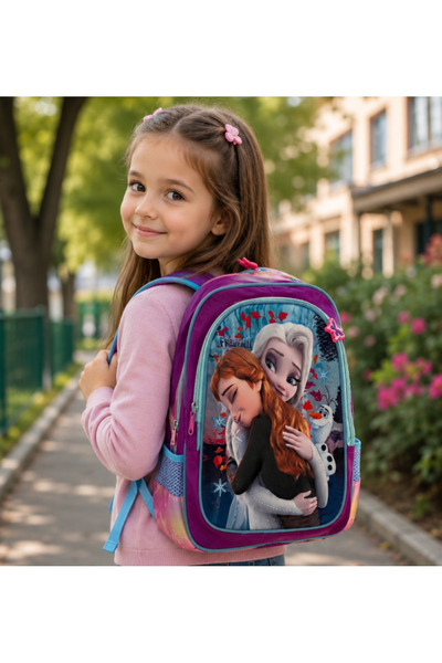 DDA 🎒   Σακίδιο πλάτης Frozen για κορίτσια – Έλσα, Άννα και Όλαφ 💜 ❄️
