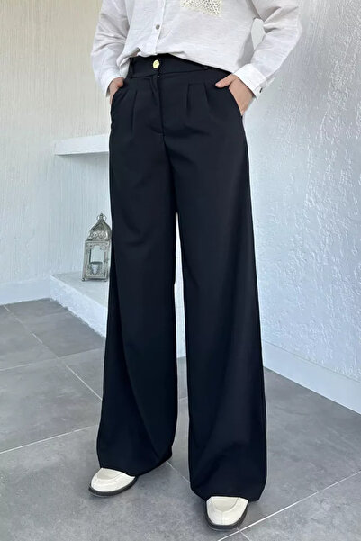 TOZLU Pleated Belt Accessory Hijab Fabric Pants