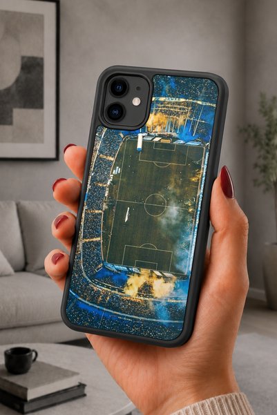 BGAKSESUAR iPhone 11 Uyumlu Tribün Dumanı Desenli Kamera Korumalı Darbelere D...