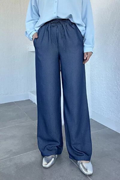 TOZLU Elastic Waist Tencel Hijab Pants