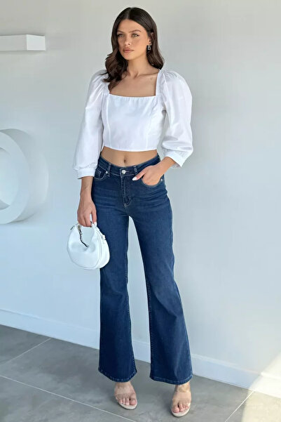 TOZLU Women's Lycra Daily Combination Jean Denim Trousers