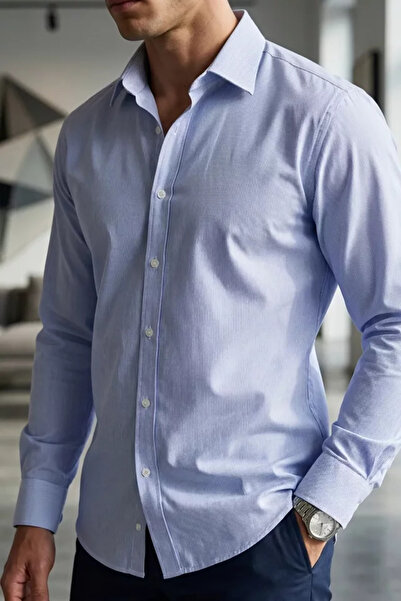 TOZLU Men's Striped Shirt