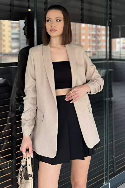 TOZLU Jachetă tip blazer pentru femei, cu mâneci strânse