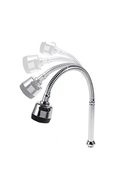 WDA Flexible wall-mounted kitchen faucet, made of stainless steel, with a sin...