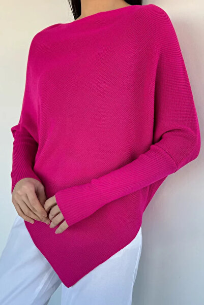 TOZLU Gülseli Asymmetrical Cut Knitwear Sweater