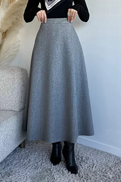 TOZLU Elastic Waist Cashmere Hijab Skirt