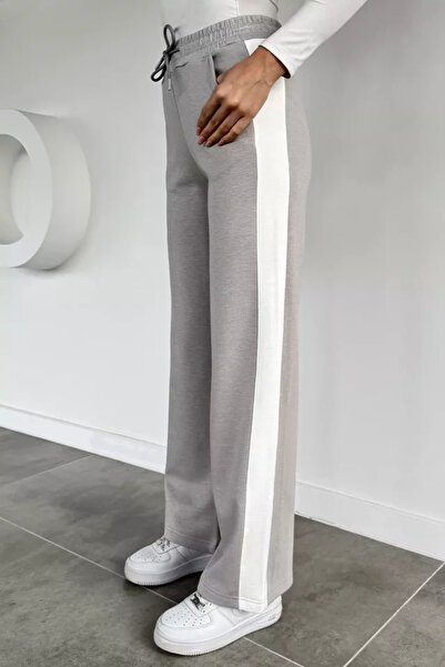 TOZLU Women's High Waist Sweatpants with Elastic Waistband and Side Stripe De...