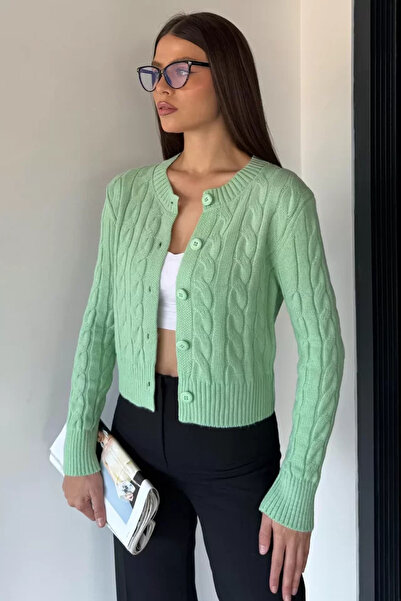 TOZLU Cardigan tricotat cu model pentru femei (potrivit pentru mărimile S, M, L)