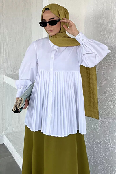 TOZLU Gülseli Hijab Pleated Shirt