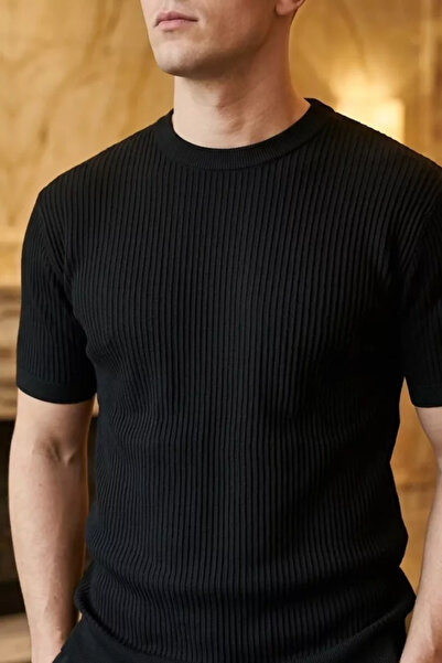TOZLU Tricou pentru bărbați, cu decolteu tip crew, cu model, din tricotaj