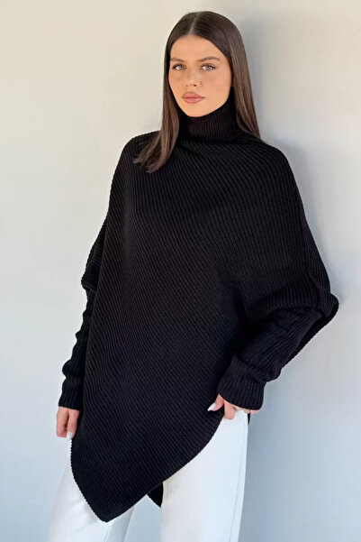 TOZLU Women's High-Neck Knit Sweater