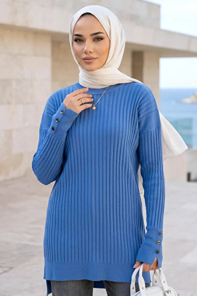 TOZLU Gülseli Crew Neck Hijab Knitwear Tunic