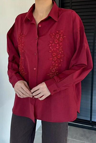 TOZLU Bead Embroidered Women's Shirt